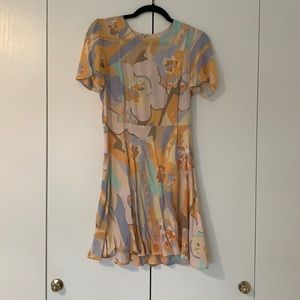 Zara floral mini dress